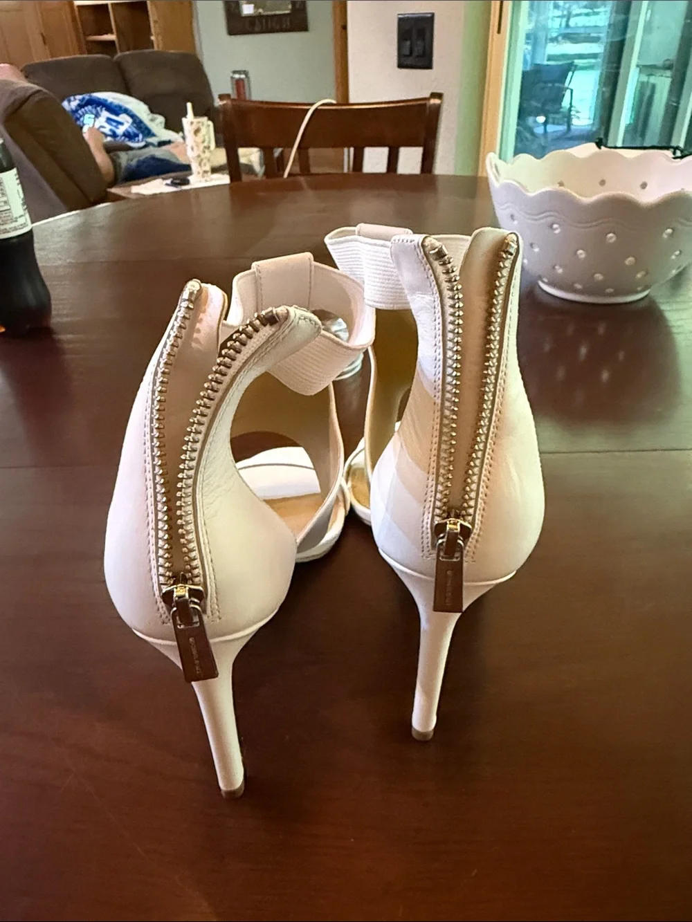 Michael Kors Women's white High Heel Sandals - Elegant Strappy Dress Heels